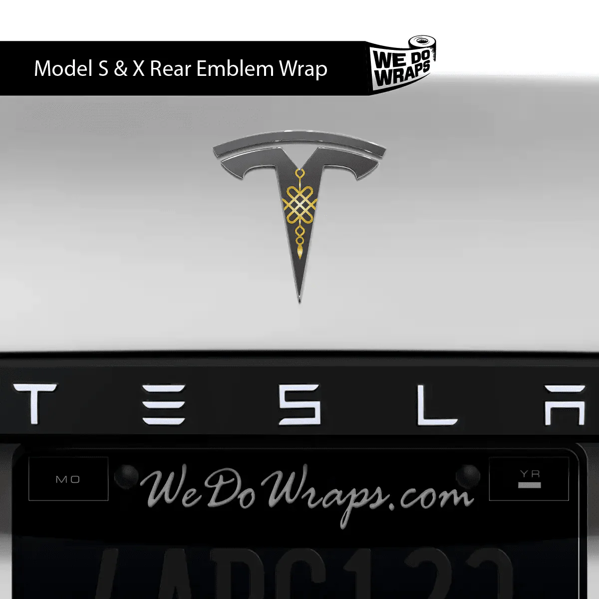 Lucky Knot Tesla Emblem Decals (Front + Back) | Model S - Image 6